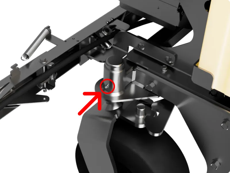 Grease port on the caster