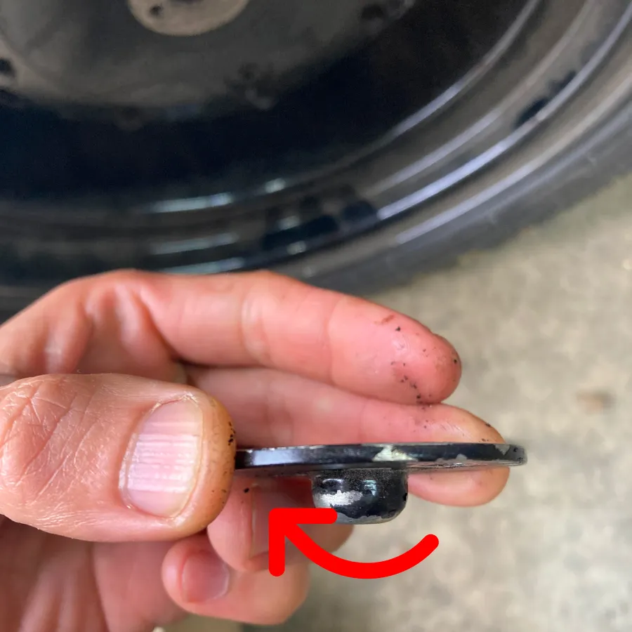 Motor disconnect cap removed